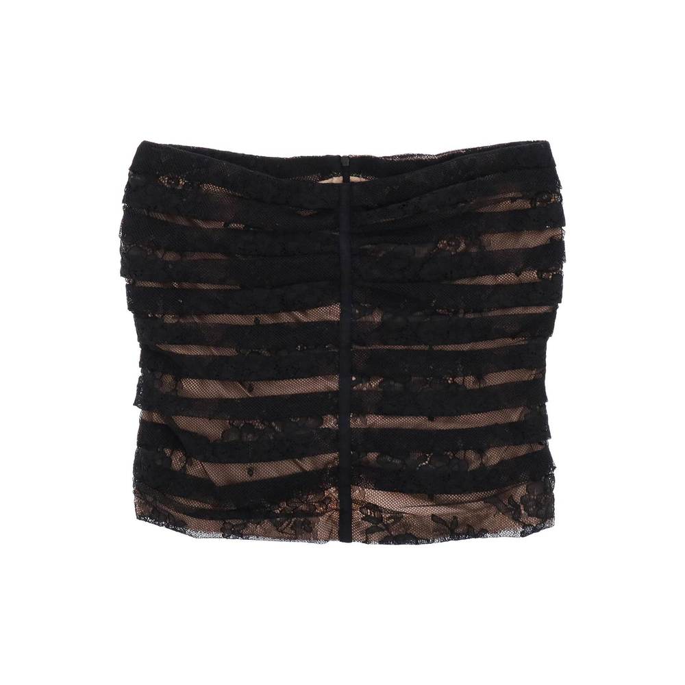 N21 gathered bandeau top in lace